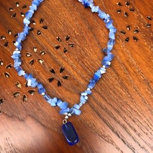 Puerto Rican Blue Stone Necklace